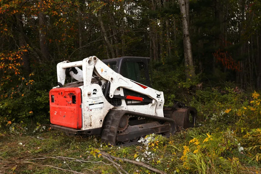 Heavy equipment clearing brush in Palestine, TX